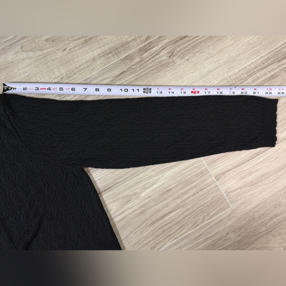 Express Black Knit Women's Cropped Cardigan - Picture 6 of 6